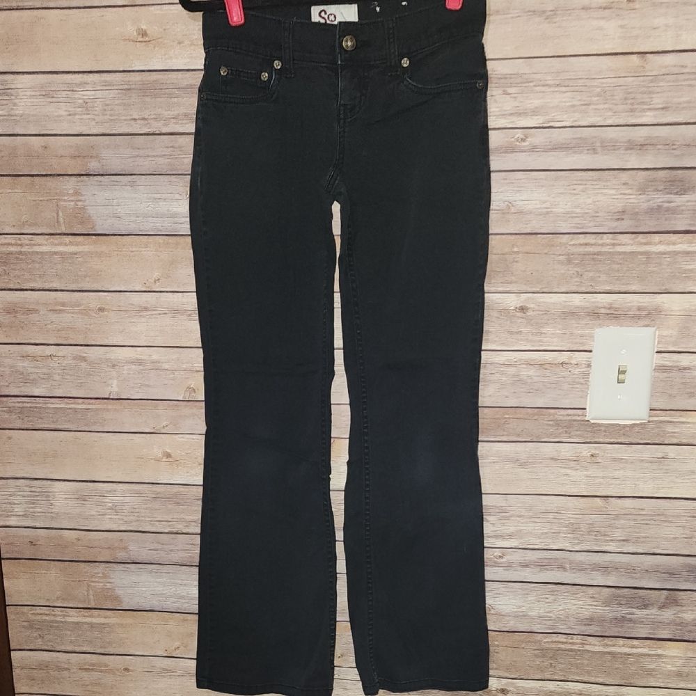 SO Women's Classic Black Flare Jeans